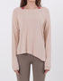 Wide Neck Slit Long Sleeve